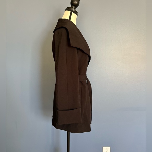 Tahari Black Mid-length Trench Coat size XS - Picture 11 of 12